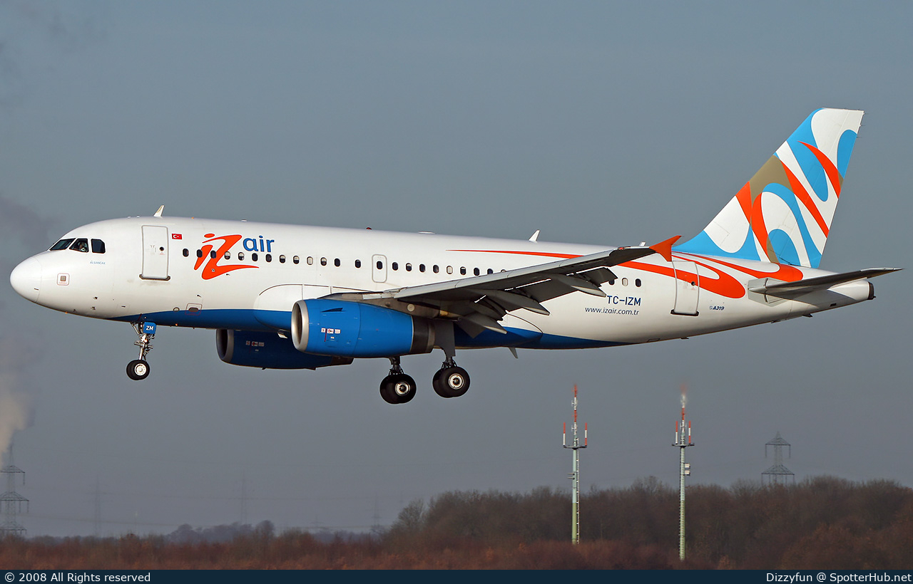 Photo of TC-IZM - Airbus A319-132 operated by IZair (opb Pegasus Airlines)