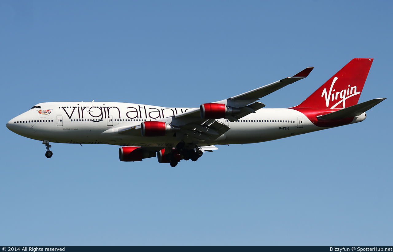 Photo of G-VBIG - Boeing 747-4Q8 operated by Virgin Atlantic Airways
