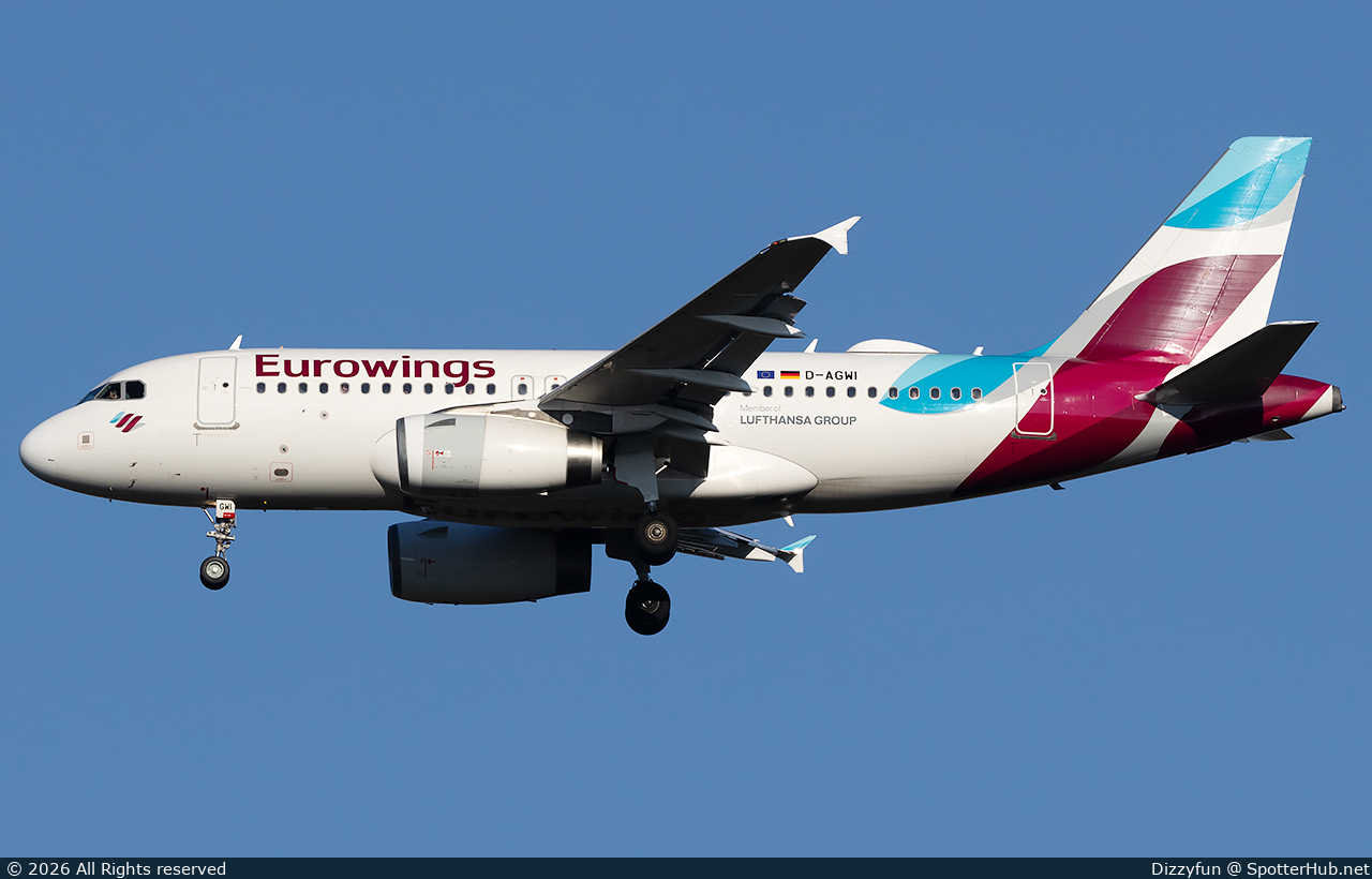 Photo of D-AGWI - Airbus A319-132 operated by Eurowings