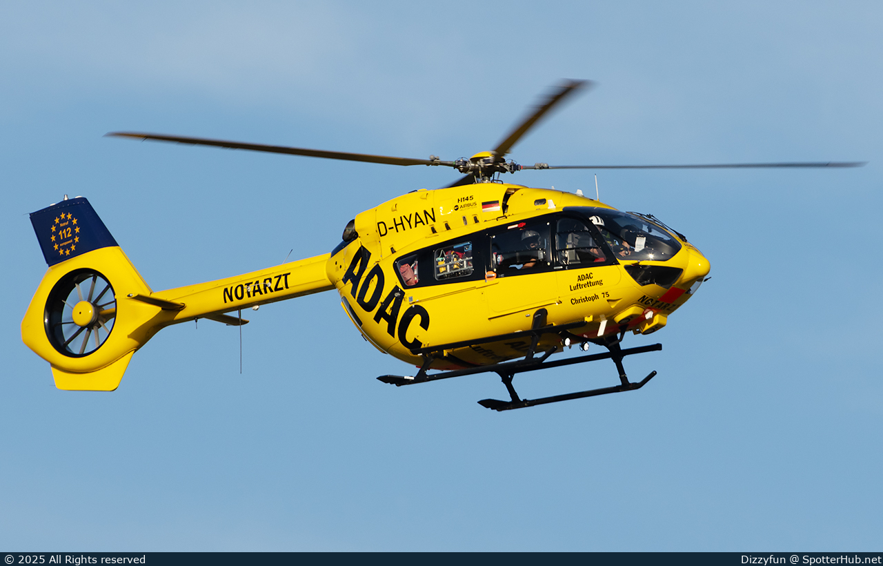 Photo of D-HYAN - Airbus Helicopters H145 operated by ADAC Luftrettung