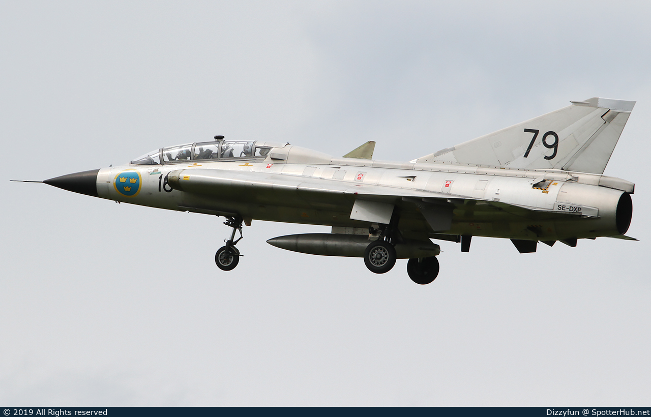 Photo of SE-DXP - Saab SK 35C Draken operated by Swedish Air Force Historic Flight