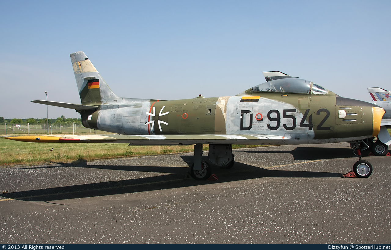 Photo of D-9542 - Canadair CL-13B Sabre Mk.6 [North American F-86] operated by German Air Force