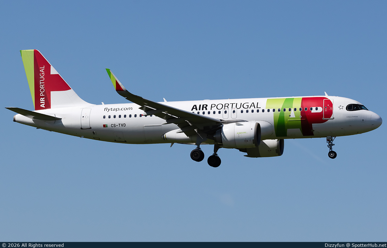 Photo of CS-TVD - Airbus A320-251N operated by TAP Air Portugal