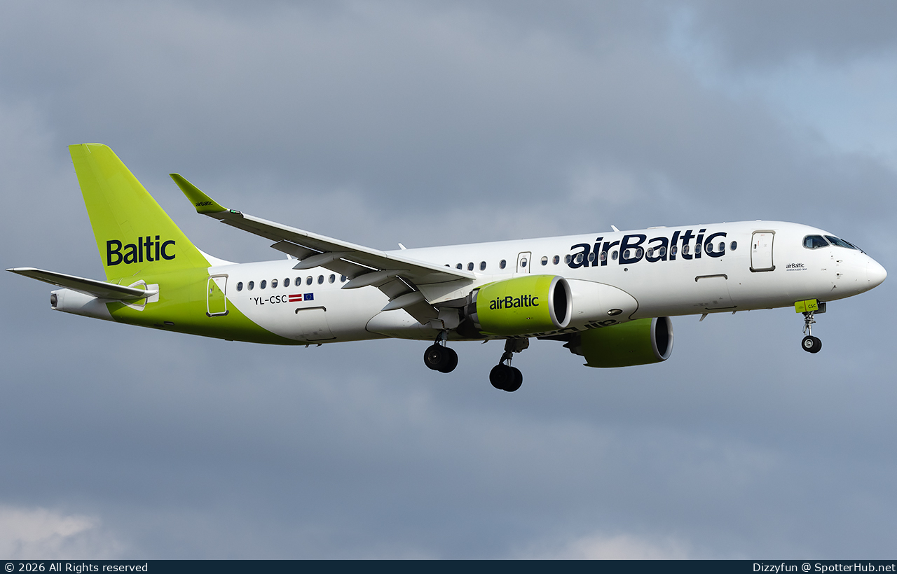 Photo of YL-CSC - Airbus A220-300 operated by airBaltic