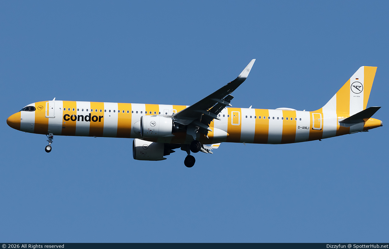 Photo of D-ANLI - Airbus A321-271NX operated by Condor