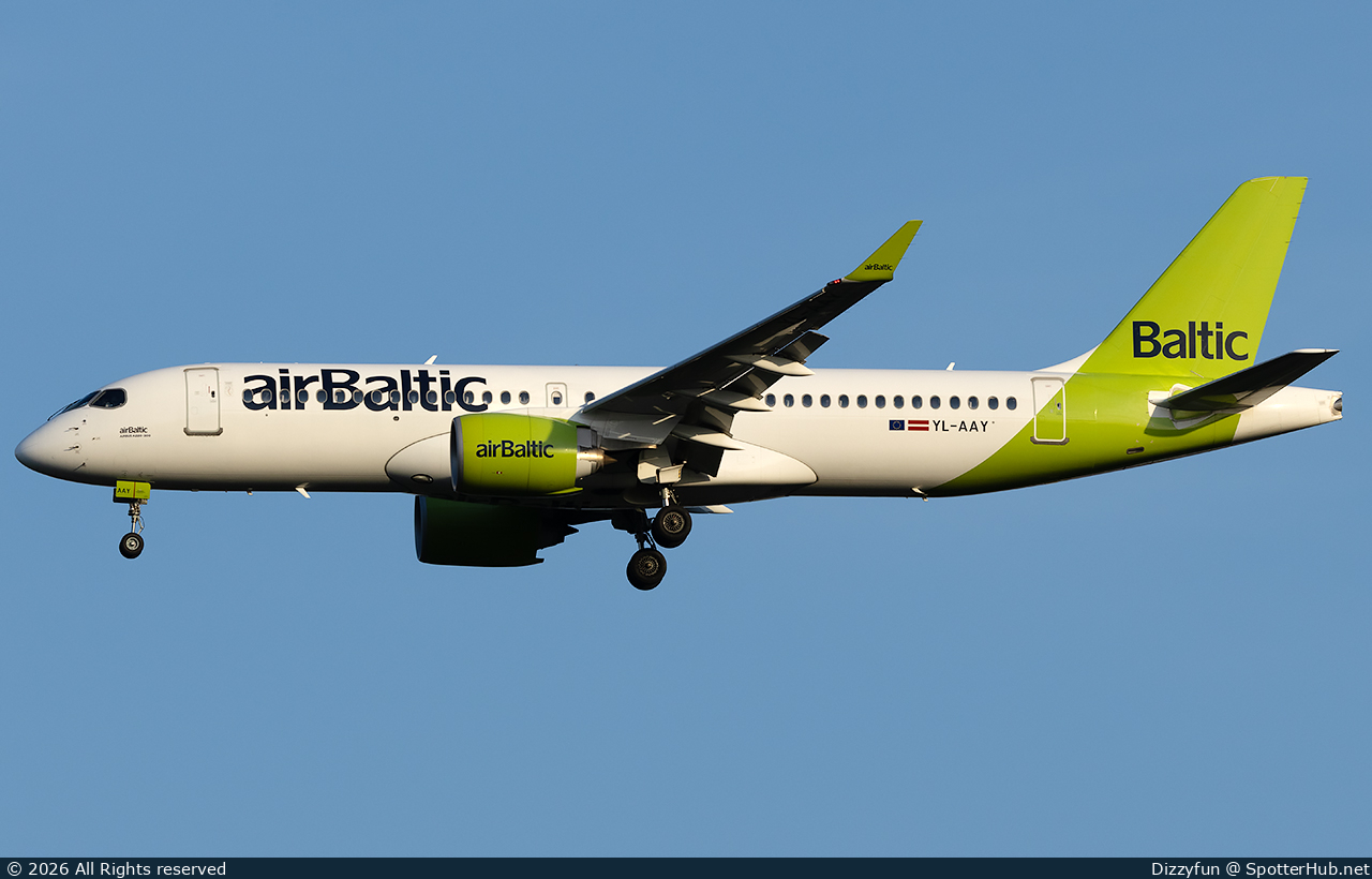 Photo of YL-AAY - Airbus A220-300 operated by airBaltic