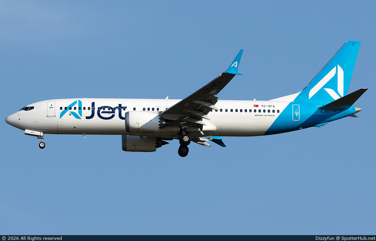 Photo of TC-VFA - Boeing 737 MAX 8 operated by AJet