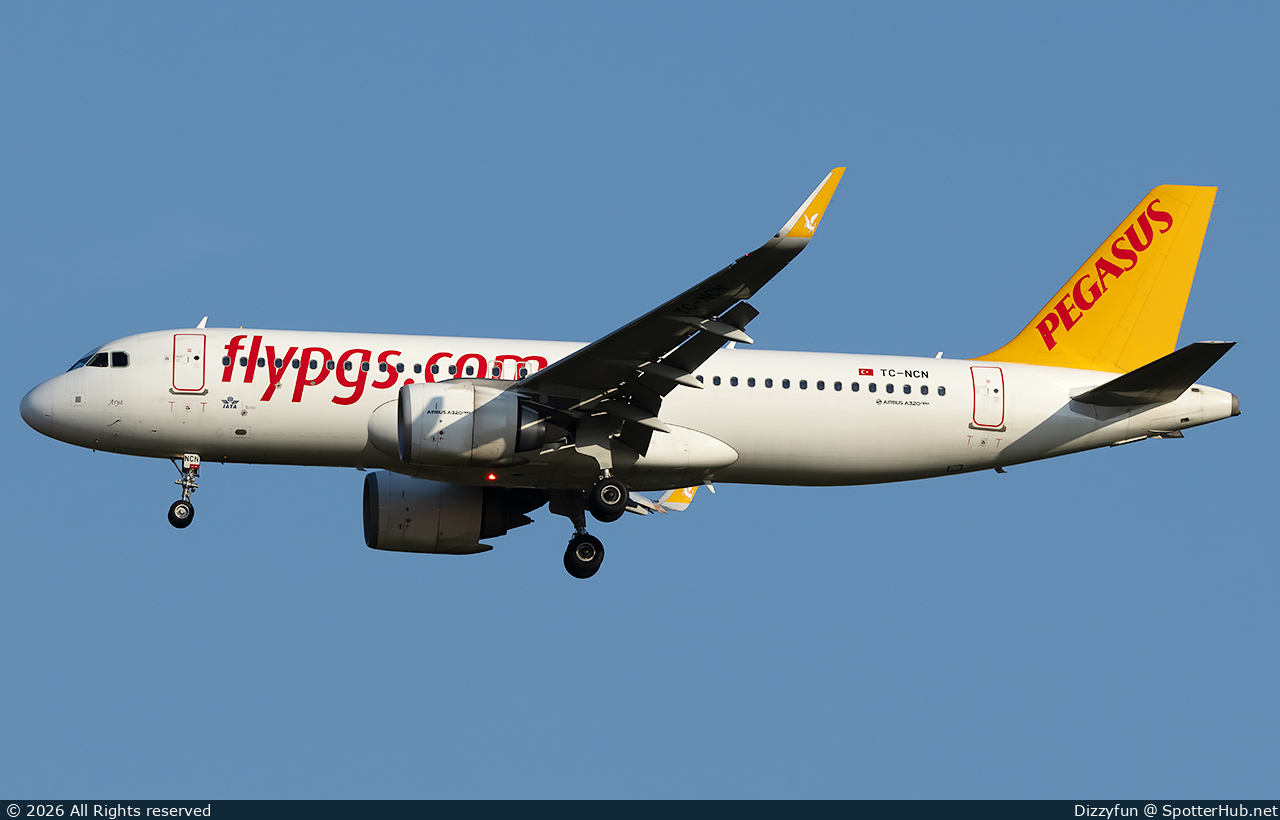 Photo of TC-NCN - Airbus A320-251N operated by Pegasus Airlines