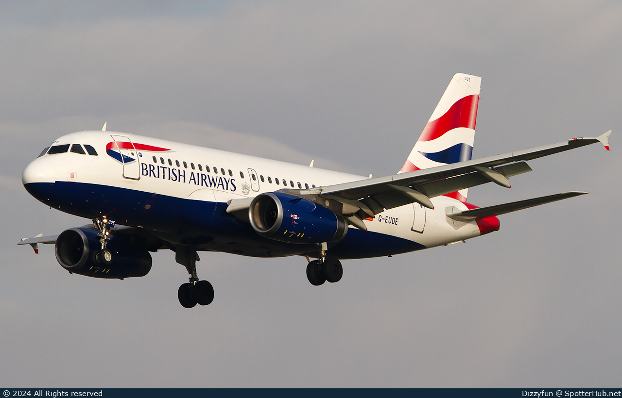 Photo of G-EUOE - Airbus A319-131 operated by British Airways