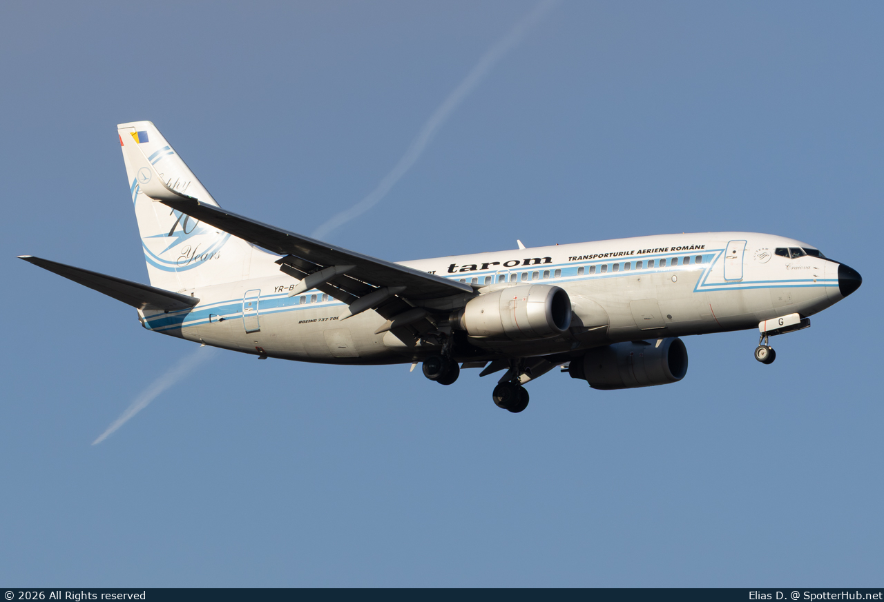 Photo of YR-BGG - Boeing 737-78J operated by Tarom - Romanian Air Transport