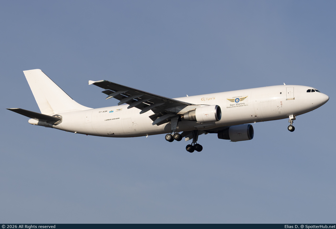 Photo of T7-ASK - Airbus A300B4-622R(F) operated by San Marino Executive Aviation