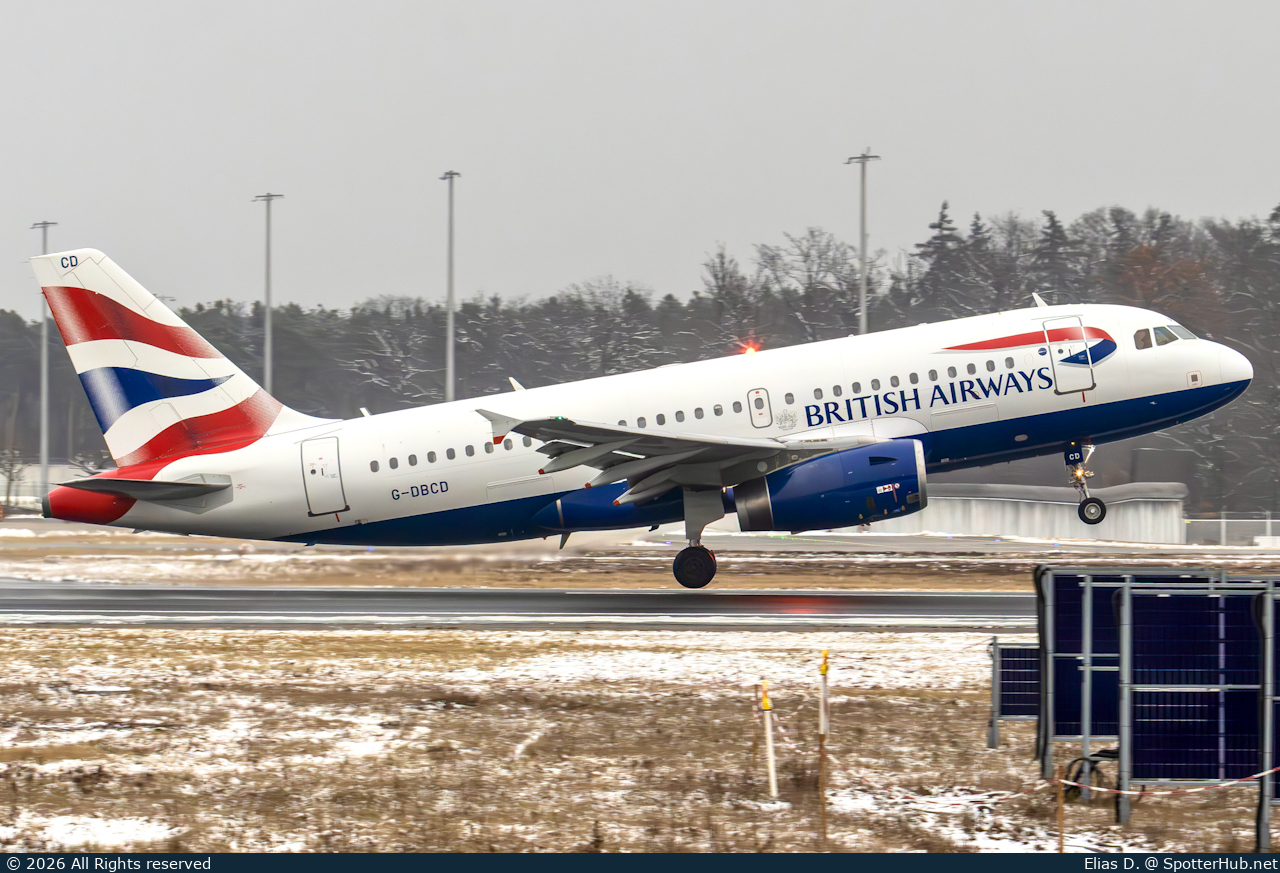 Photo of G-DBCD - Airbus A319-131 operated by British Airways