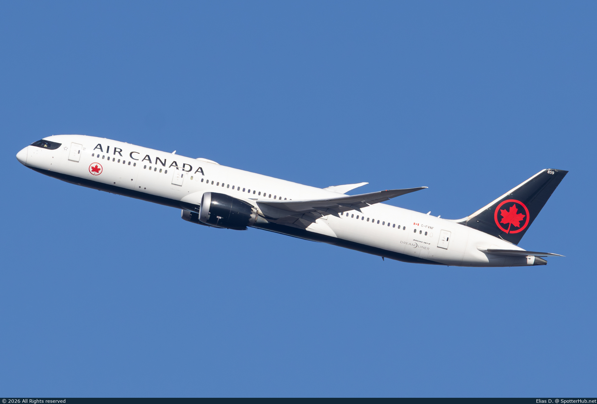Photo of C-FVNF - Boeing 787-9 Dreamliner operated by Air Canada