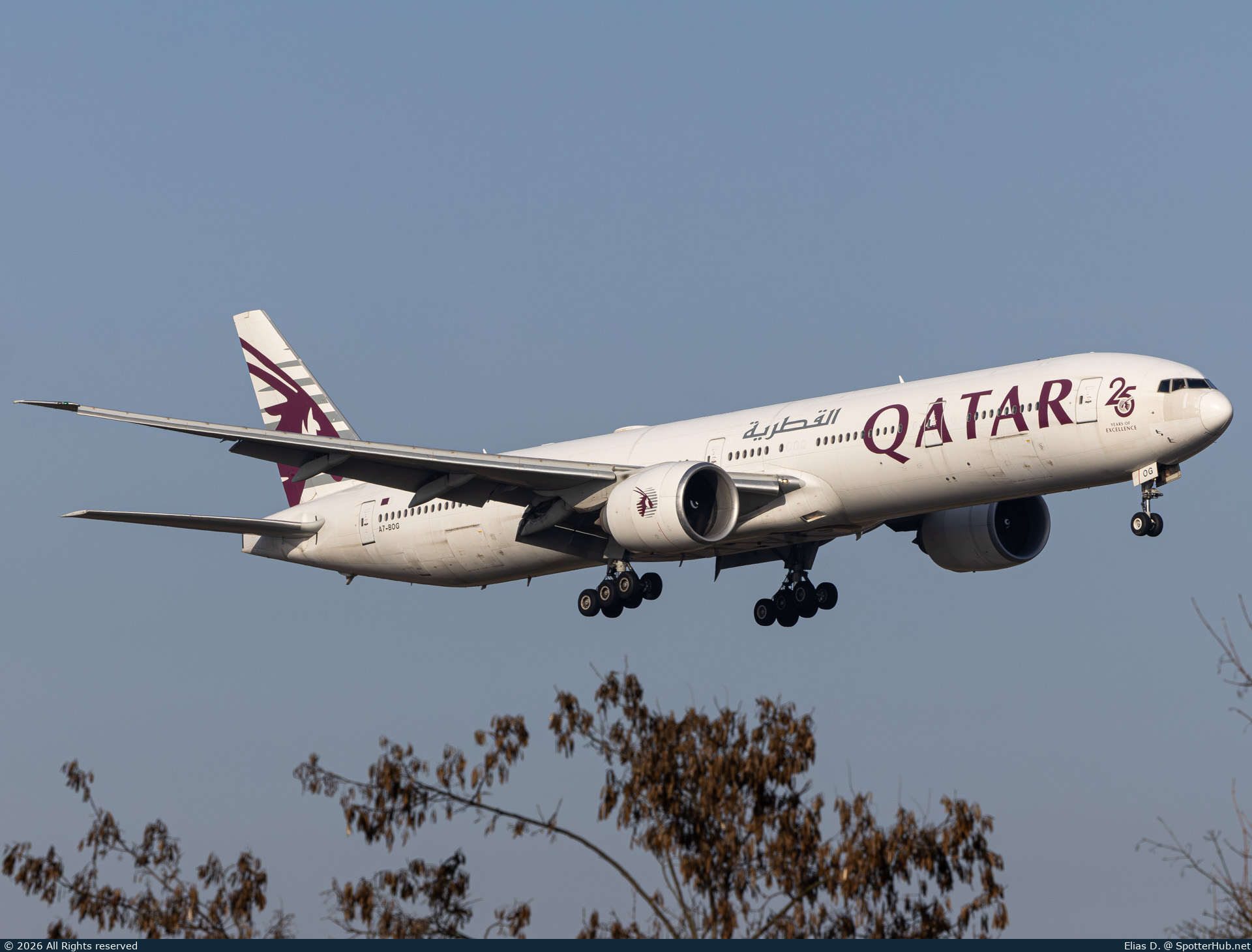 Photo of A7-BOG - Boeing 777-3ZG(ER) operated by Qatar Airways