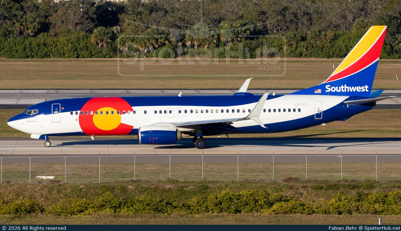 Photo of N8690A - Boeing 737-8H4 operated by Southwest Airlines