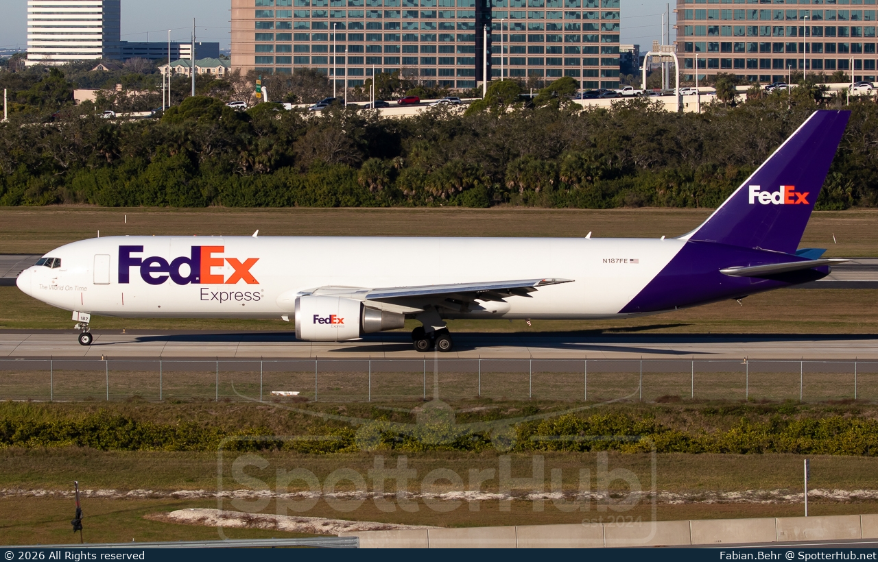 Photo of N187FE - Boeing 767-300F operated by FedEx