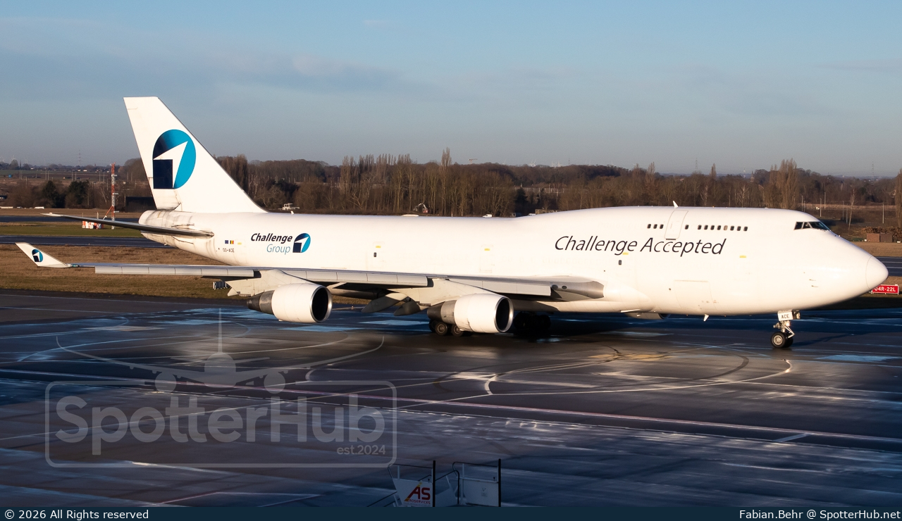 Photo of OO-ACE - Boeing 747-412(BCF) operated by Challenge Airlines BE