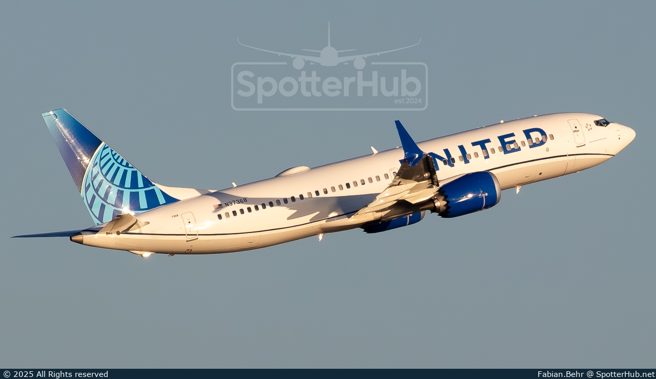 Photo of N37368 - Boeing 737 MAX 8 operated by United Airlines