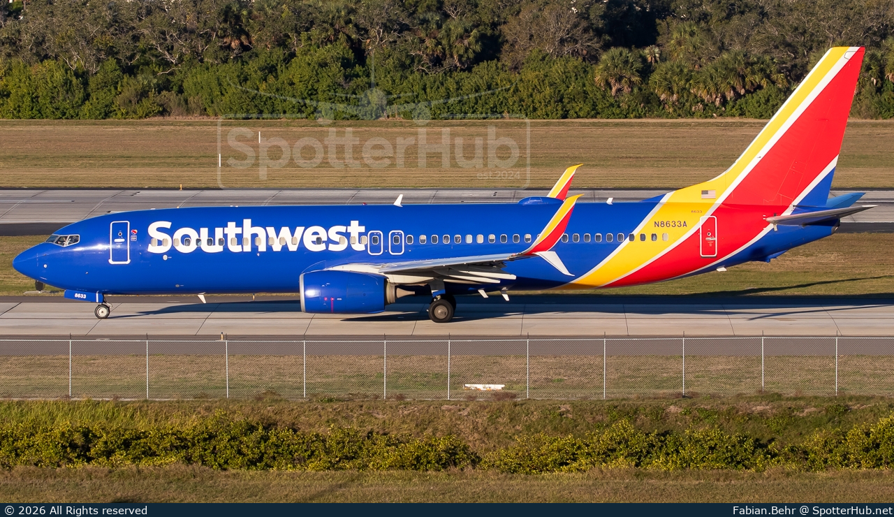Photo of N8633A - Boeing 737-8H4 operated by Southwest Airlines