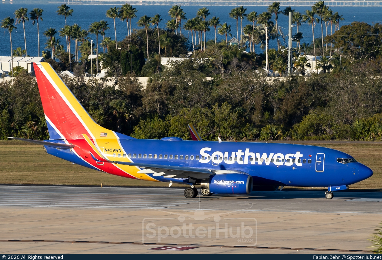Photo of N459WN - Boeing 737-7H4 operated by Southwest Airlines
