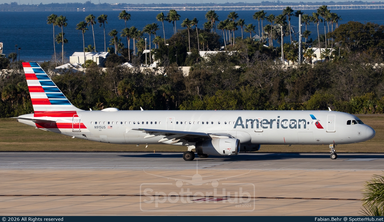 Photo of N915US - Airbus A321-231 operated by American Airlines