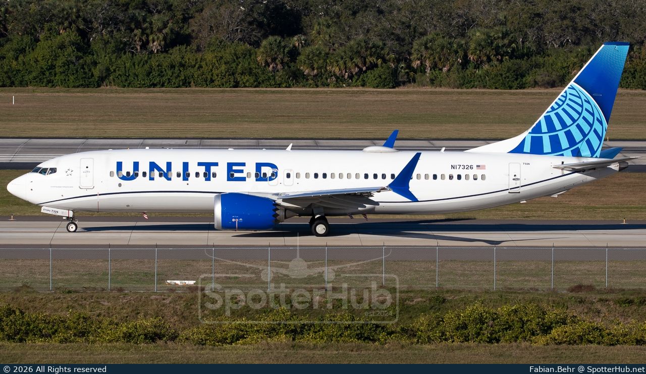 Photo of N17326 - Boeing 737 MAX 8 operated by United Airlines