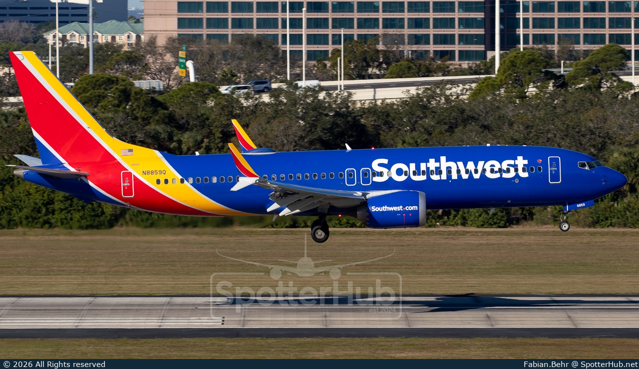 Photo of N8859Q - Boeing 737 MAX 8 operated by Southwest Airlines