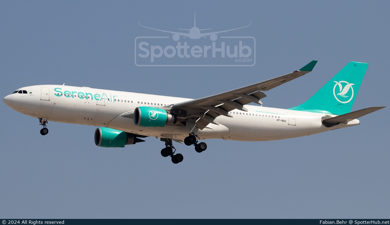 Photo of AP-BNG - Airbus A330-203 operated by SereneAir
