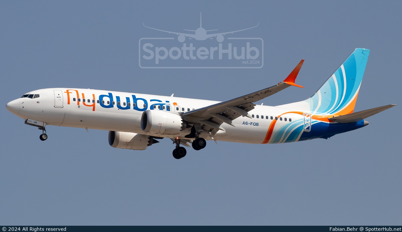Photo of A6-FQB - Boeing 737 MAX 8 operated by flydubai