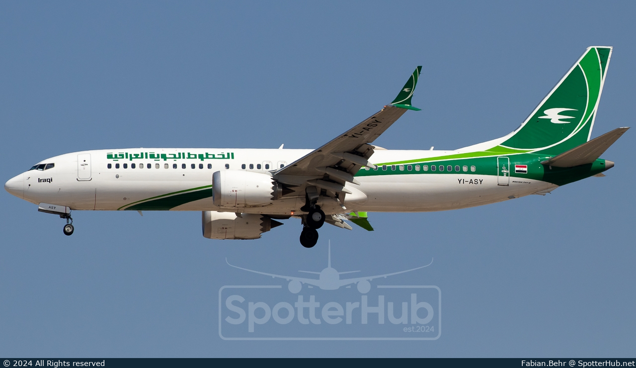Photo of YI-ASY - Boeing 737 MAX 8 operated by Iraqi Airways