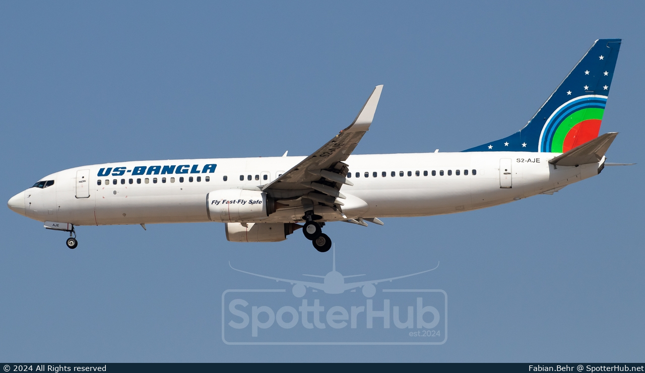 Photo of S2-AJE - Boeing 737-8GJ operated by US-Bangla Airlines