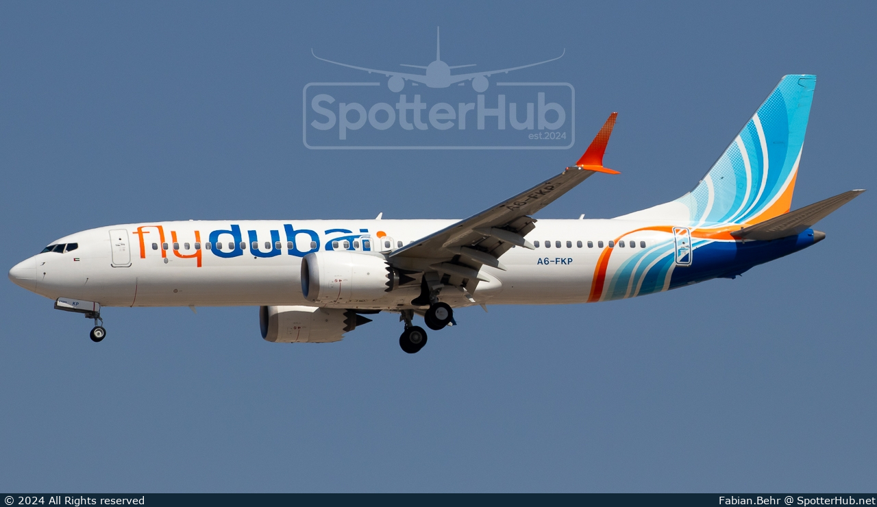 Photo of A6-FKP - Boeing 737 MAX 8 operated by flydubai
