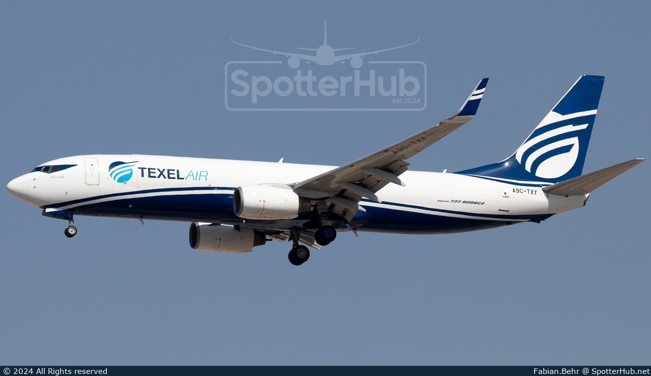 Photo of A9C-TXY - Boeing 737-8Q8(BCF) operated by Texel Air