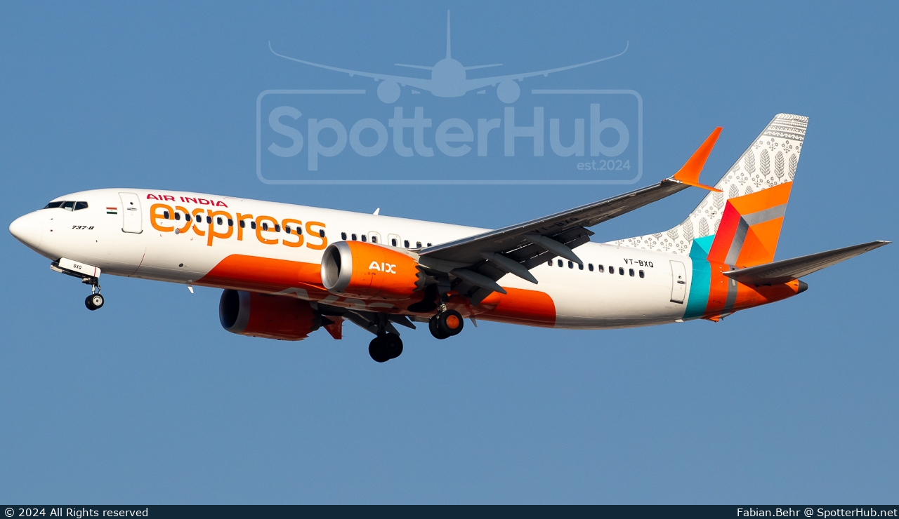 Photo of VT-BXQ - Boeing 737 MAX 8 operated by Air India Express
