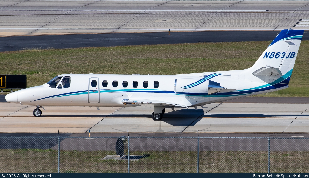 Photo of N863JB - Cessna 560 Citation Ultra operated by Private