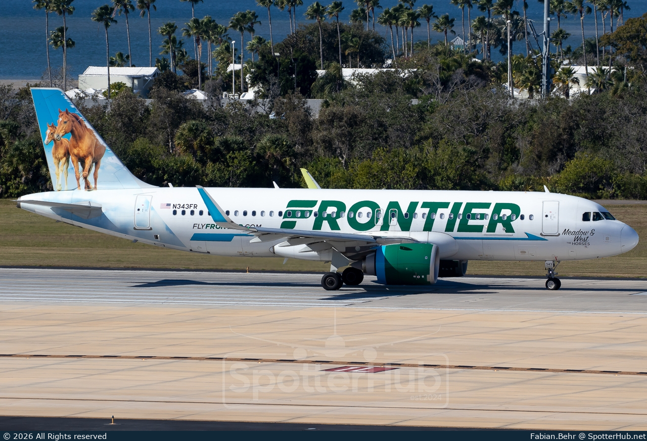 Photo of N343FR - Airbus A320-251N operated by Frontier Airlines