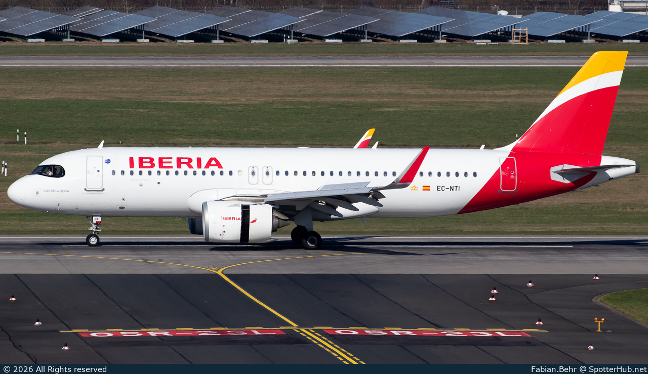 Photo of EC-NTI - Airbus A320-251N operated by Iberia