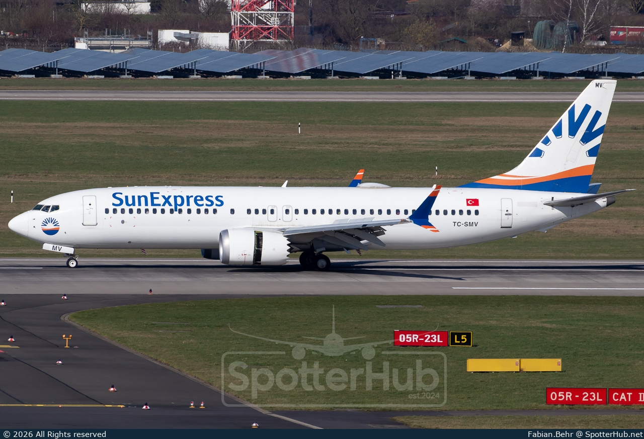 Photo of TC-SMV - Boeing 737 MAX 8 operated by SunExpress