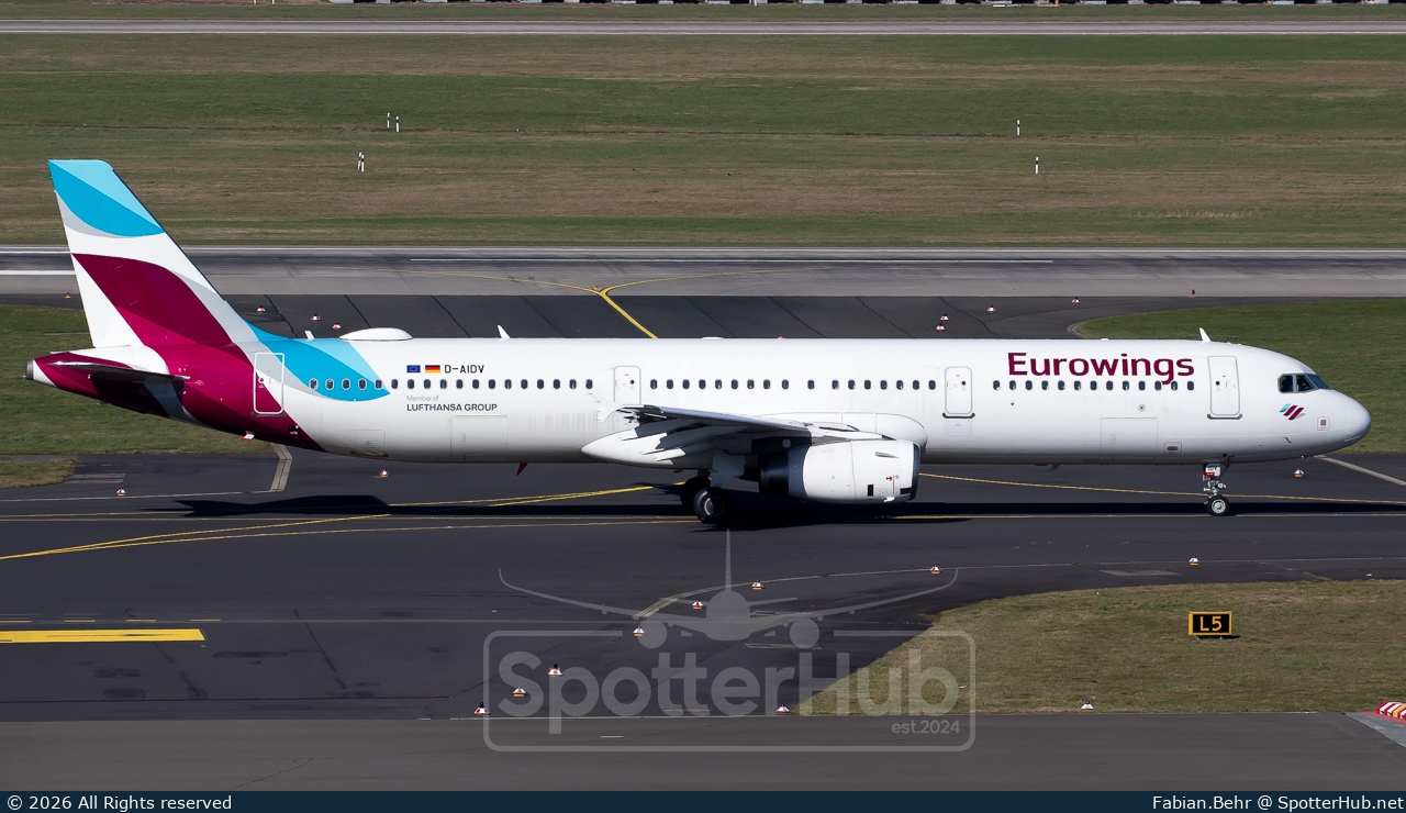 Photo of D-AIDV - Airbus A321-231 operated by Eurowings