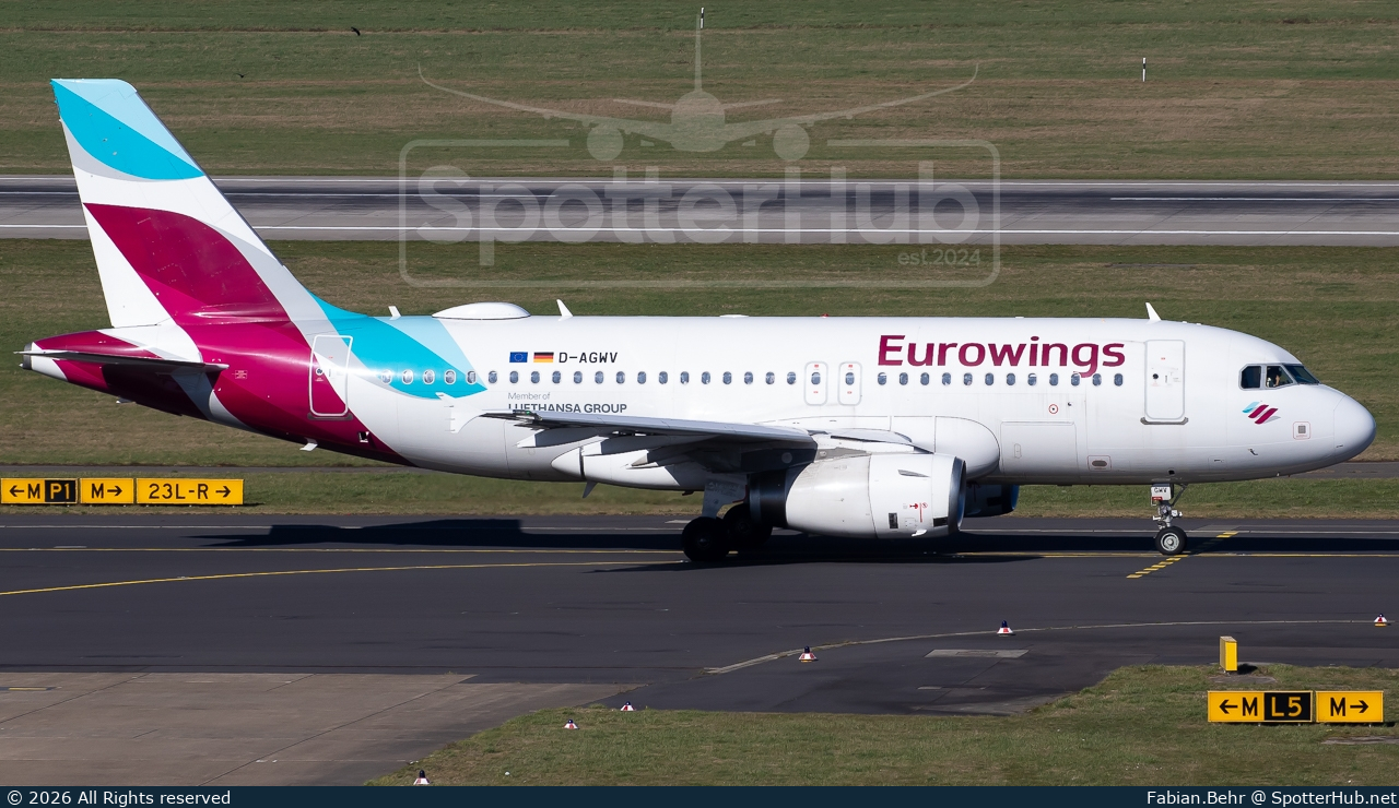 Photo of D-AGWV - Airbus A319-132 operated by Eurowings