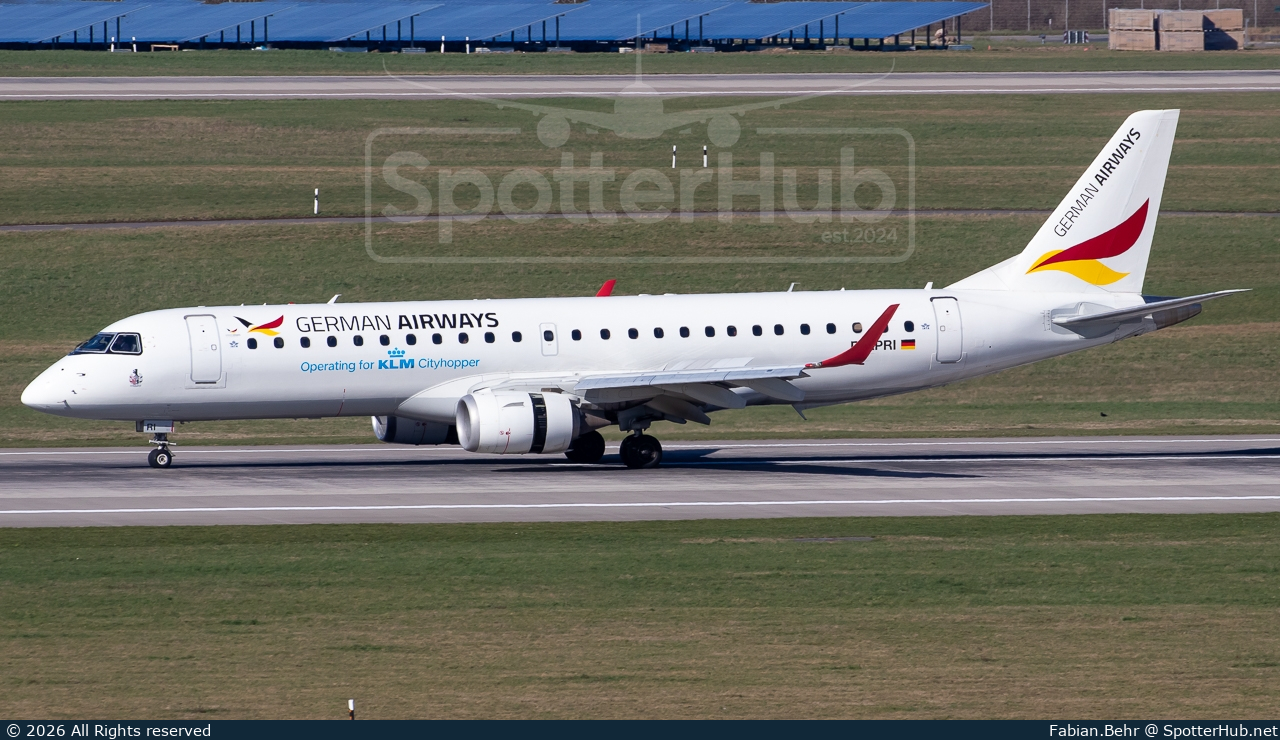 Photo of D-APRI - Embraer ERJ-190SR operated by German Airways