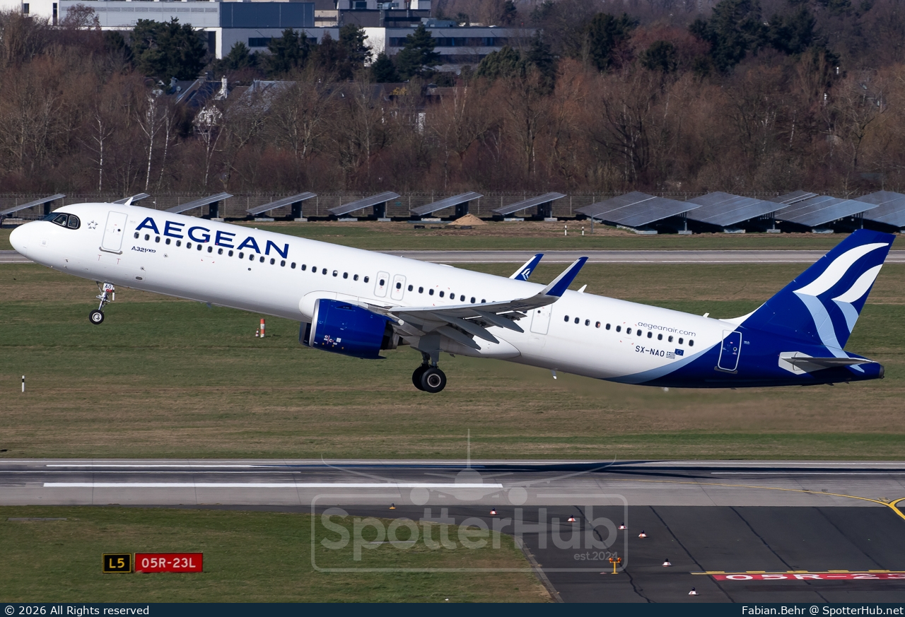 Photo of SX-NAO - Airbus A321-271NX operated by Aegean Airlines