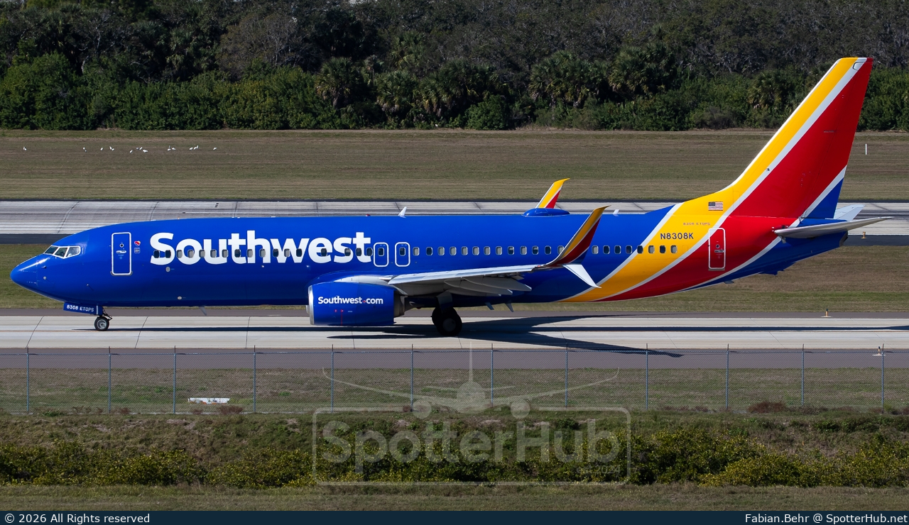 Photo of N8308K - Boeing 737-8H4 operated by Southwest Airlines
