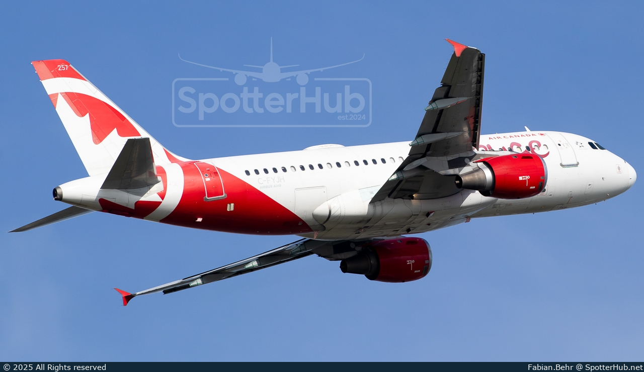 Photo of C-FYJH - Airbus A319-114 operated by Air Canada Rouge