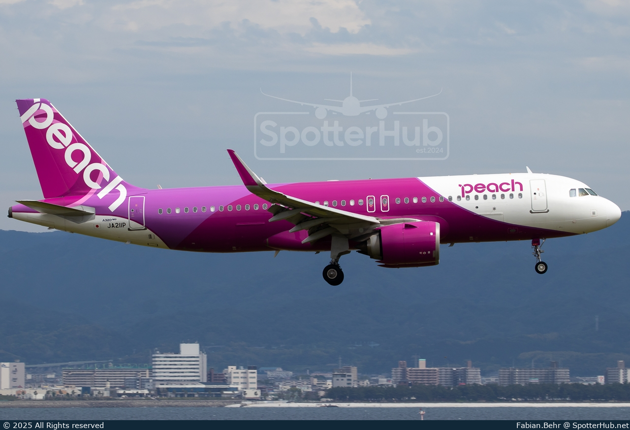 Photo of JA211P - Airbus A320-251N operated by Peach Aviation