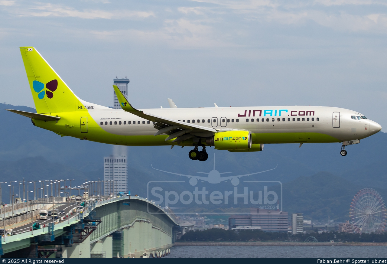 Photo of HL7560 - Boeing 737-8B5 operated by Jin Air