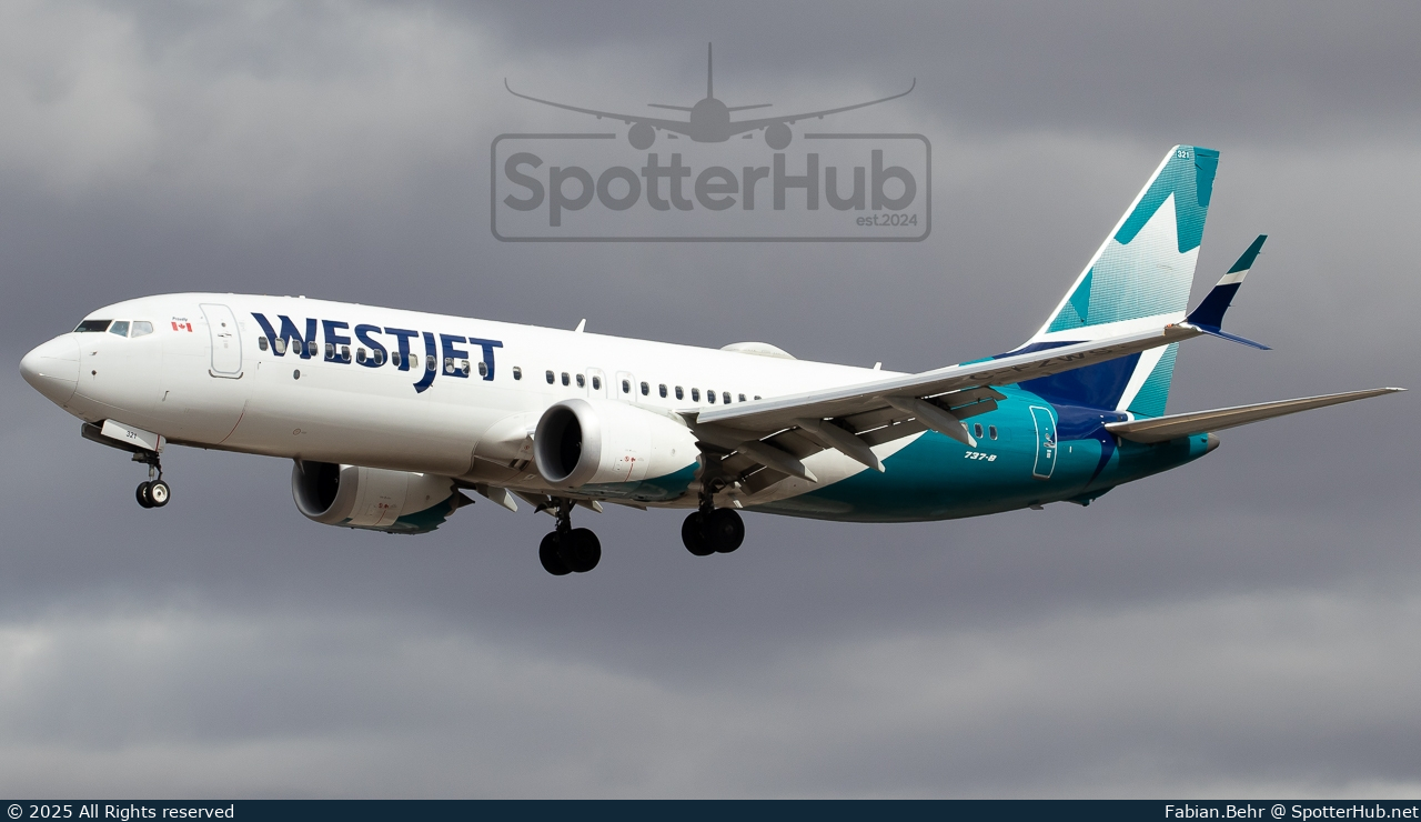 Photo of C-FZWS - Boeing 737 MAX 8 operated by WestJet Airlines
