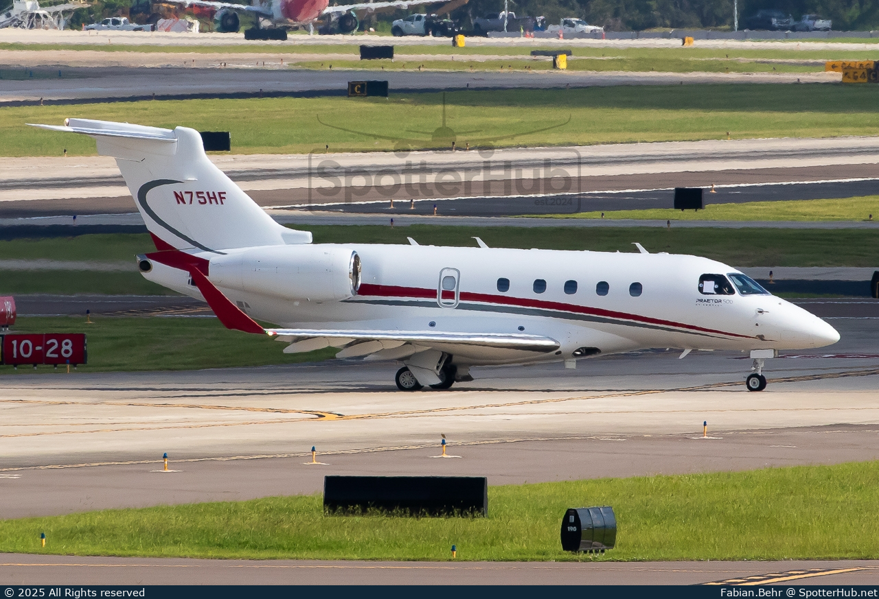 Photo of N75HF - Embraer Praetor 500 operated by Private