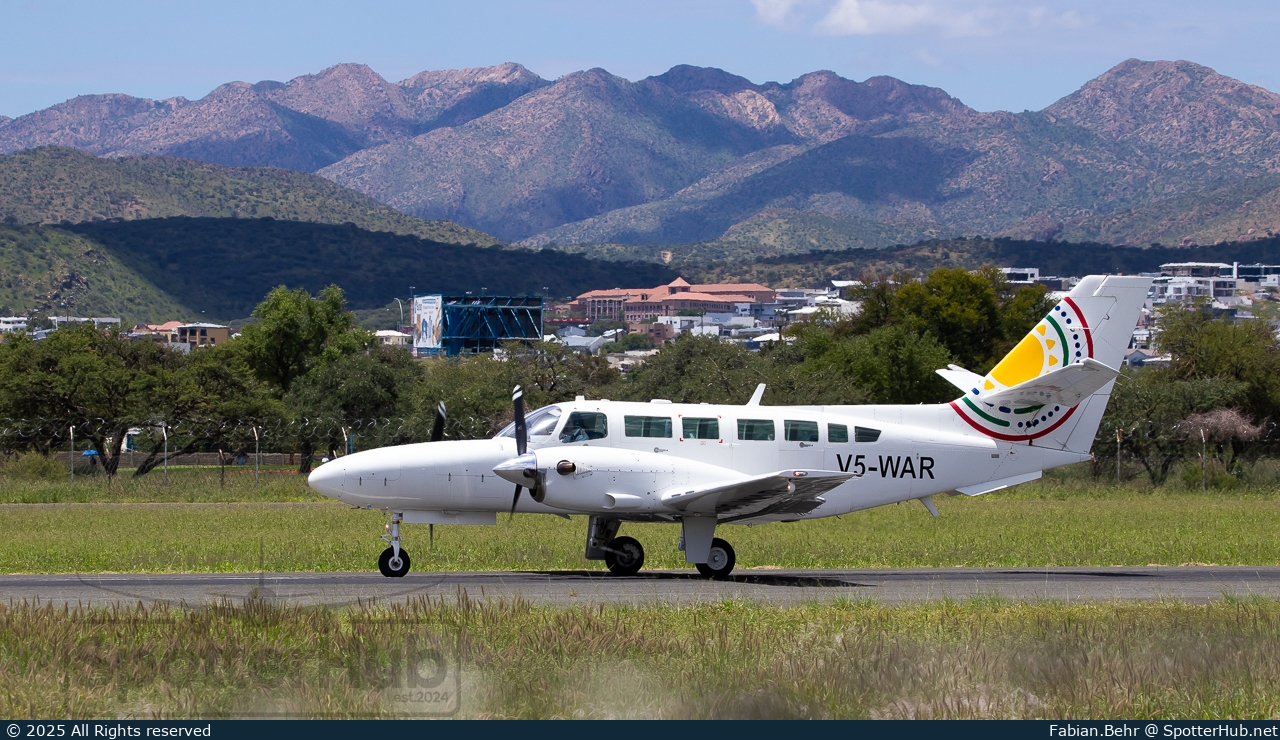 Photo of V5-WAR - Cessna 425 operated by Fly Namibia (opb Westair Aviation)