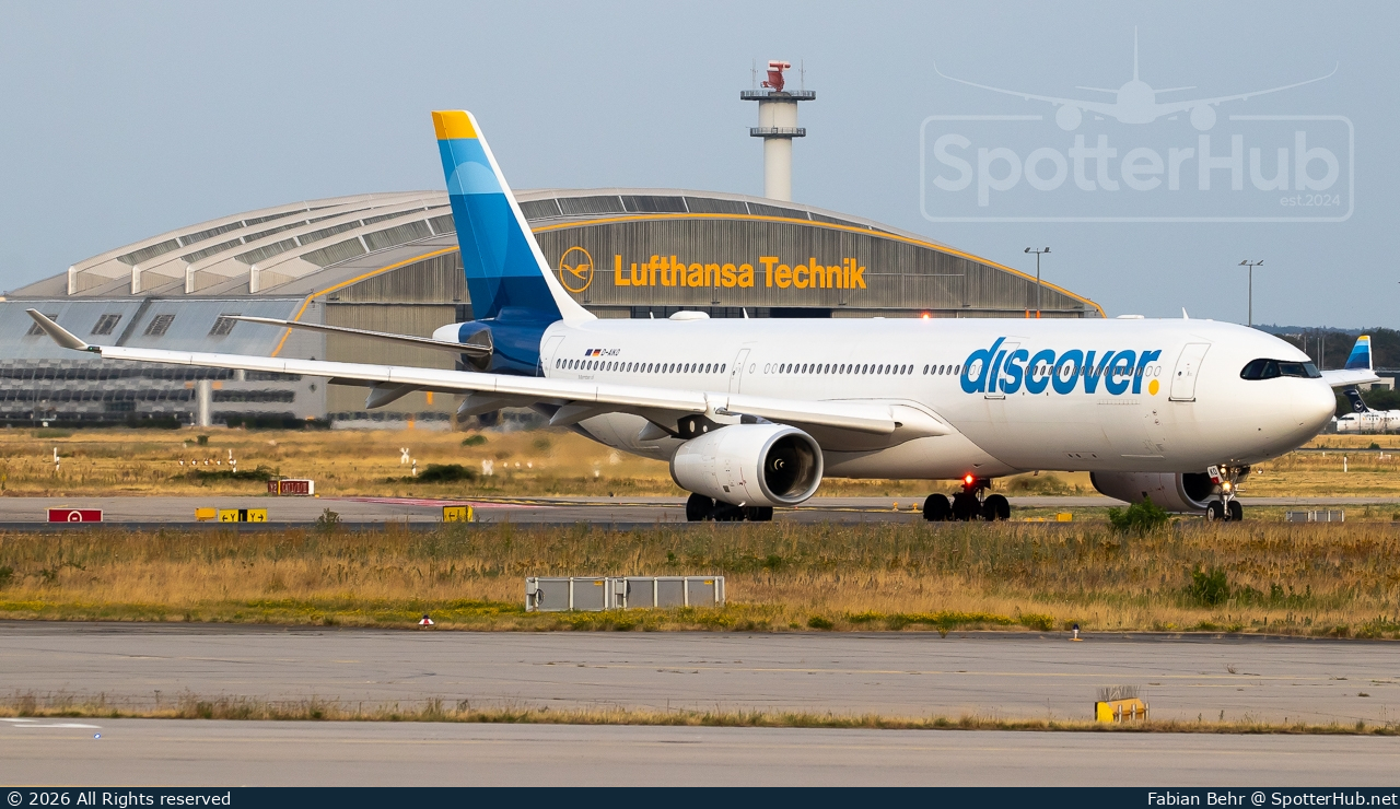 Photo of D-AIKO - Airbus A330-343 operated by Discover Airlines